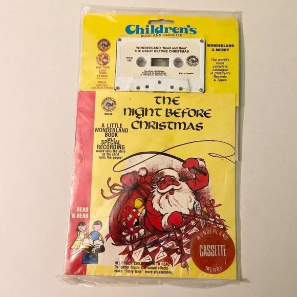 Vintage 1984 The  Night Before Christmas Read Along Book Cassette Tape - Picture 11 of 11